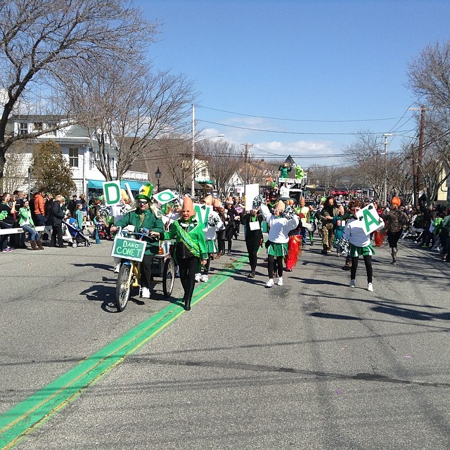 The Coneheads at the end of the Westhampton Beach St. Patrick's Day Parade.