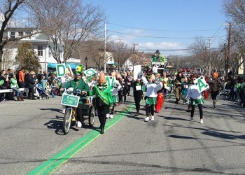 The Coneheads at the end of the Westhampton Beach St. Patrick's Day Parade.