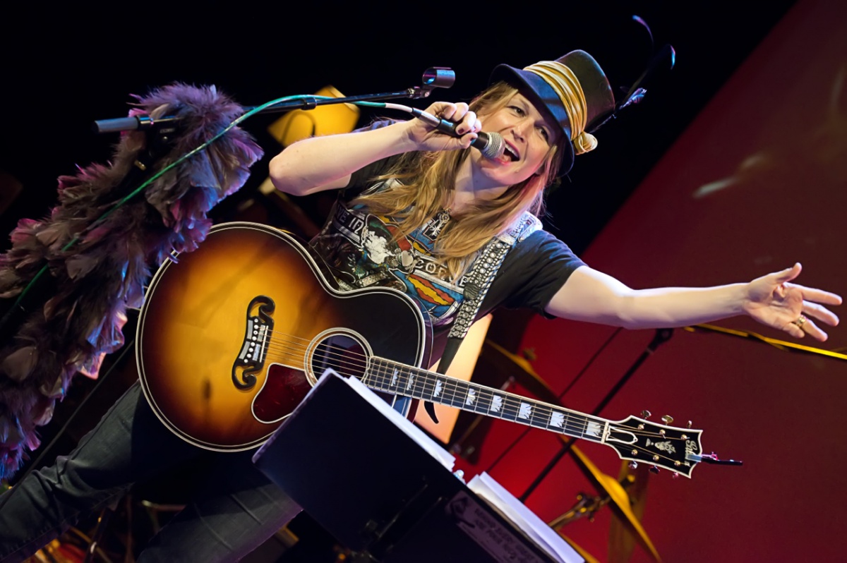 Nancy Atlas on Stage at Bay Street Theatre