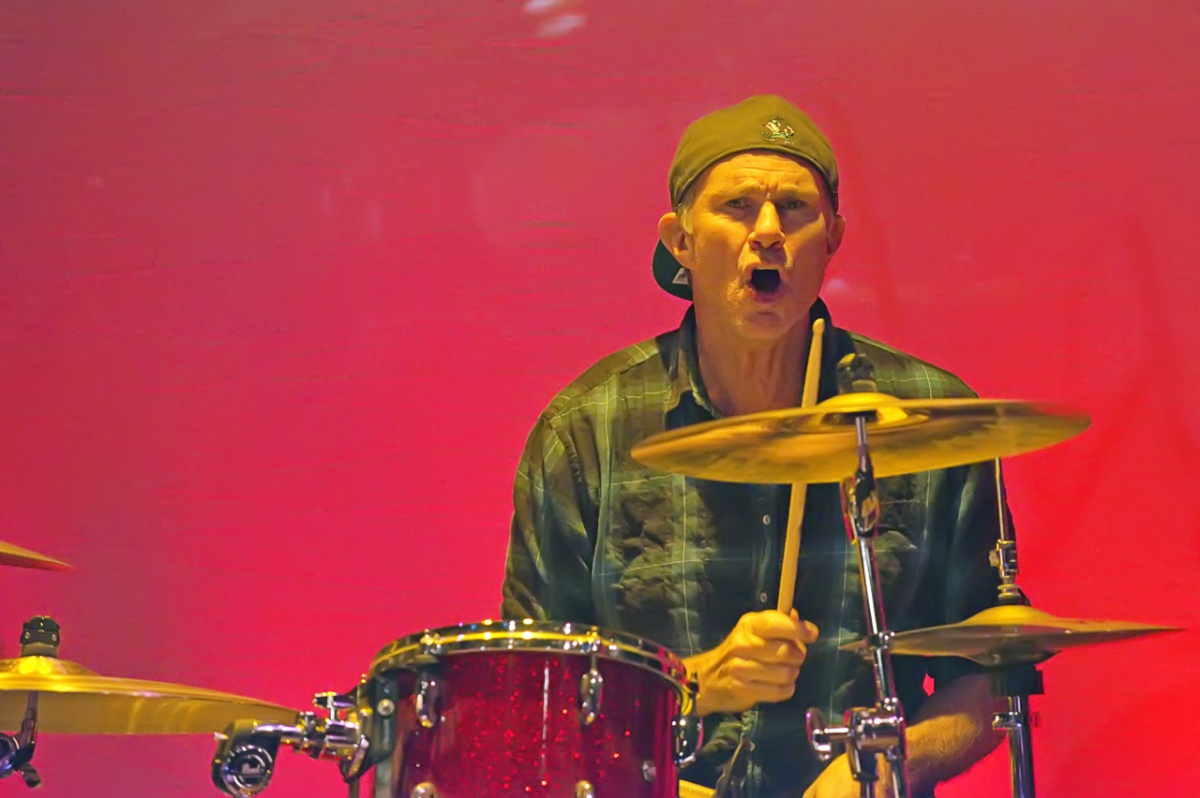 Chad Smith on stage at Bay Street Theatre.