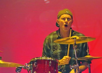 Chad Smith on stage at Bay Street Theatre.