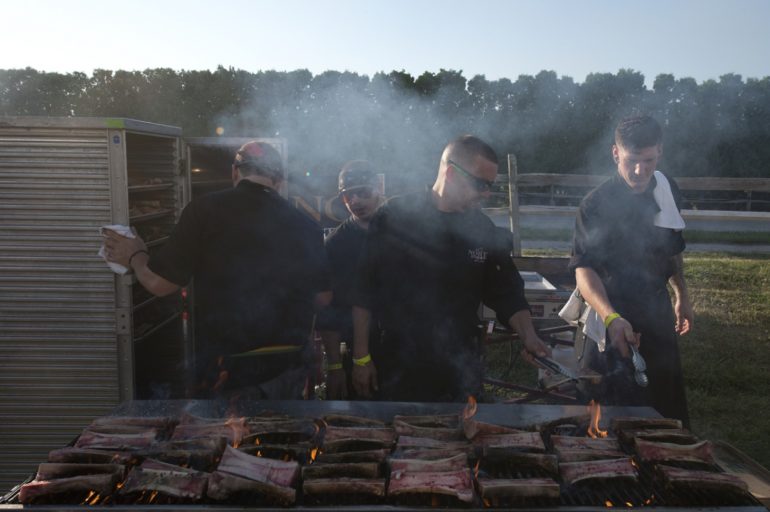Executive chef Chris Cariello and the 1 North Steakhouse crew of Team Hamptons at the 2014 Dan's GrillHampton.