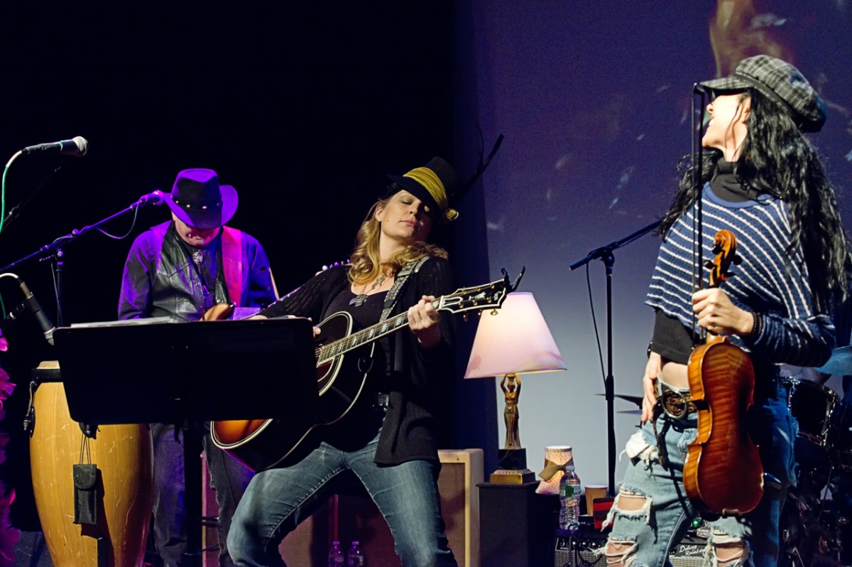 Nanct Atlas and Randi Fishenfeld at Bay Street Theatre in Sag Harbor for the January 24 Fireside Session.