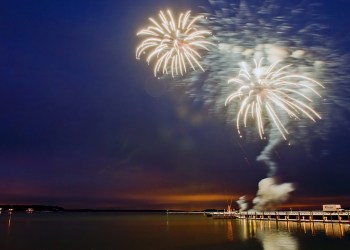 the final act of the day, the Grucci fireworks show, sponsored again by the generosity of the Sag Harbor Yacht Club, for the HarborFrost celebration.