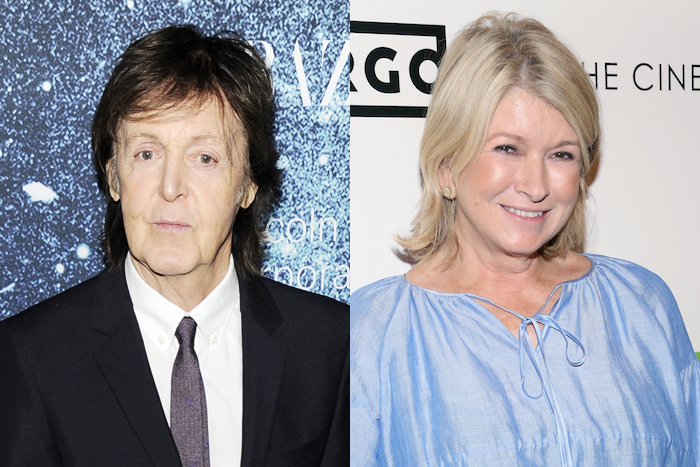 Paul McCartney and Martha Stewart