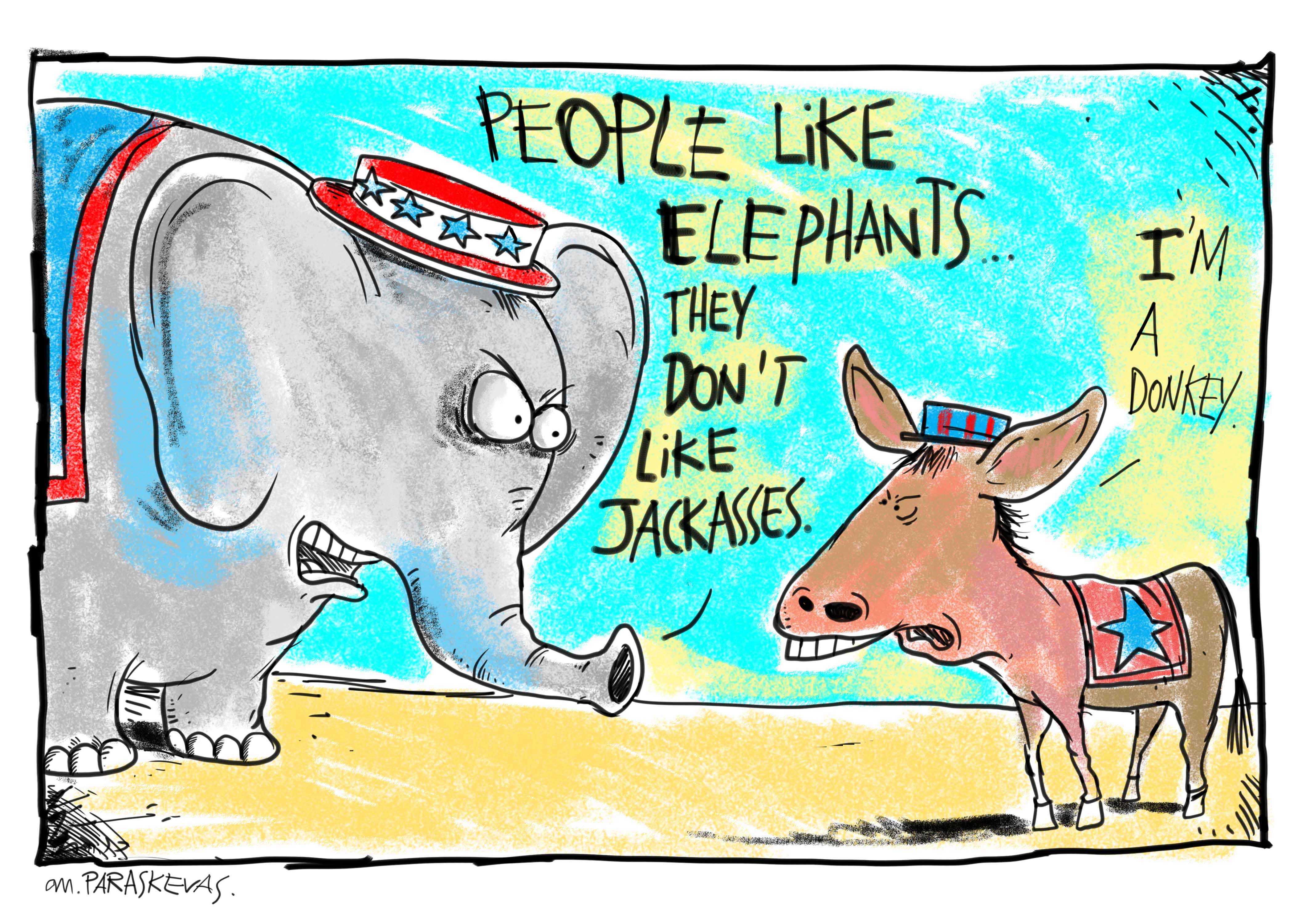 elephants and donkeys
