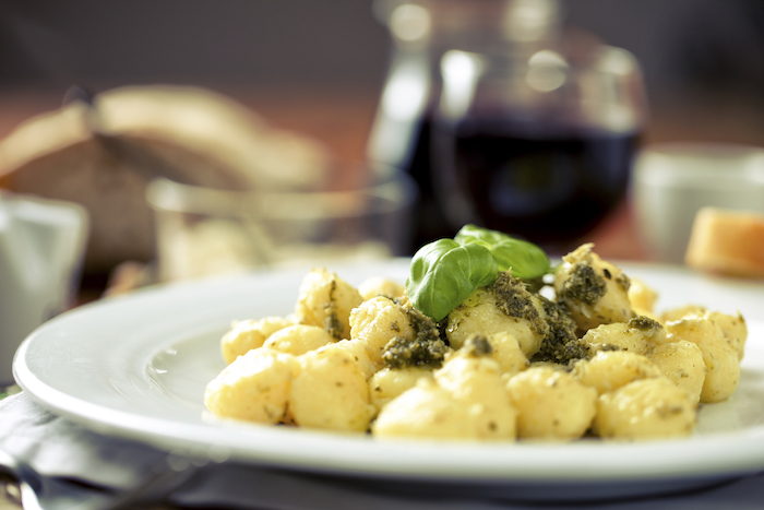 Potato gnocchi with pesto