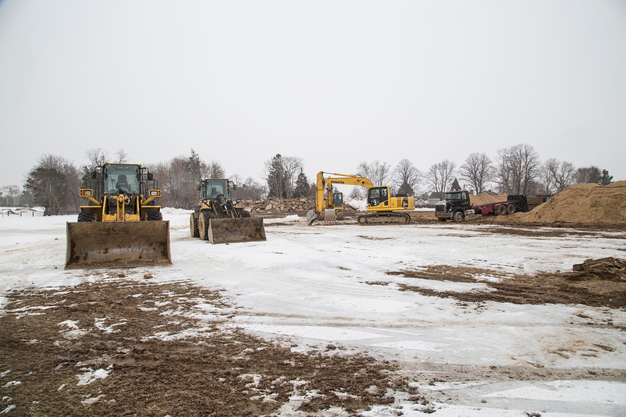 Polo Court construction Monday in Bridgehampton. Photo credit: Cully/EEFAS