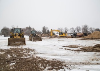 Polo Court construction Monday in Bridgehampton. Photo credit: Cully/EEFAS
