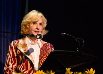 Emmy Award-winning news commentator Pia Lindstrom reads the winning piece, 