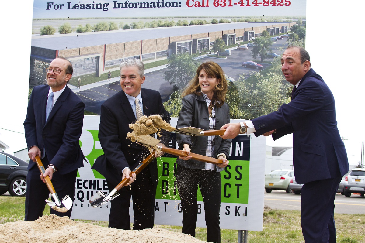 Mitchell Rechler, Suffolk County Executive Steve Bellone, Southampton Town Supervisor Anna Throne-Holst, and Gregg Rechler.