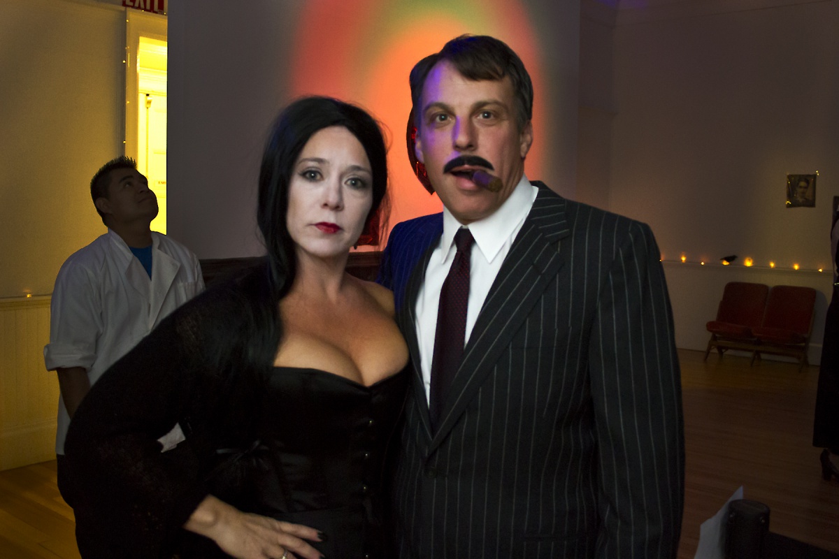 Southampton Center board member Fairley Pilaro and her husband Andrew, as Morticia and Gomez Addams.