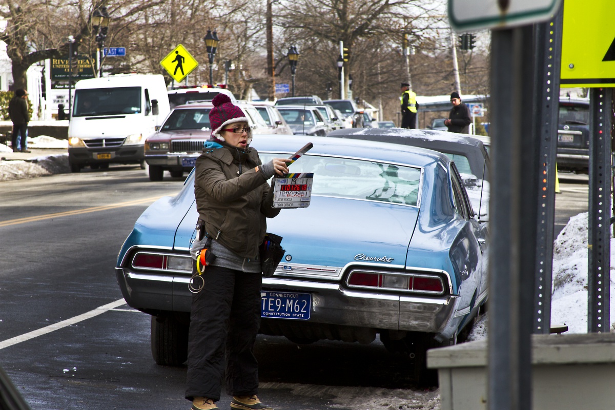 Jodie Foster directs "Orange Is the New Black" in Riverhead.