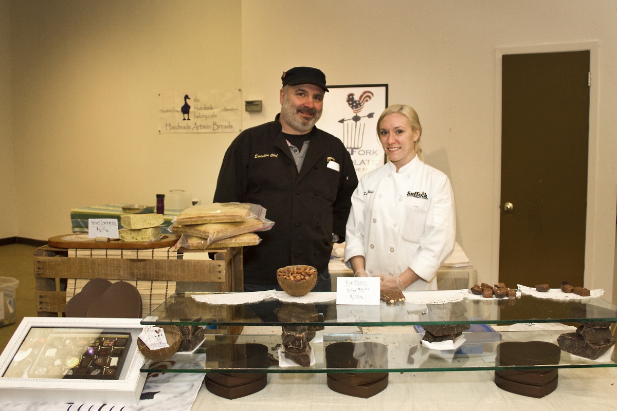 Chef Steven Amaral and Lauren Woods of The North Fork Chocolate Company in Calverton.