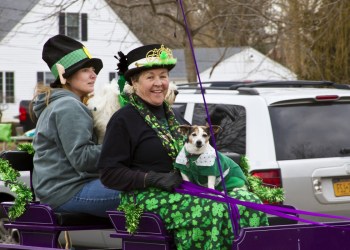 Hundreds of spectators lined Route 25 in Jamesport for their inaugural St. Patrick's Day Parade March 22.
