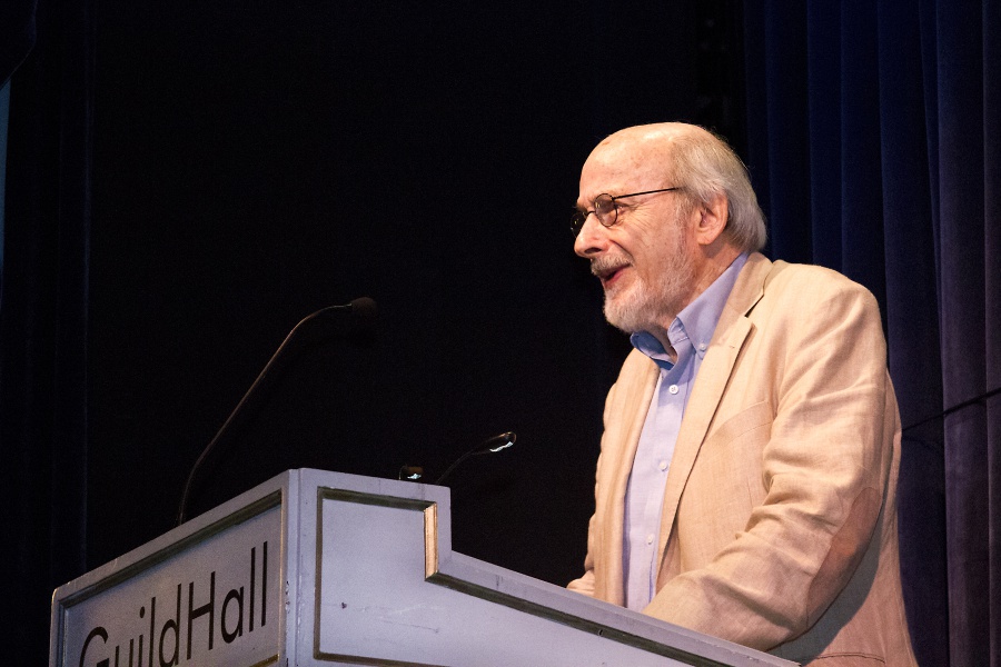 E.L. Doctorow giving the keynote speech at the 2013 Dan's Literary Prize Awards ceremony held at Guild Hall of East Hampton.