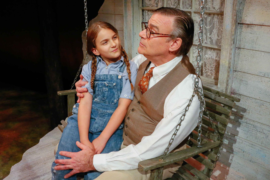 Jemma Kosanke and Scott Eck in "To Kill a Mockingbird" at Bay Street Theater.