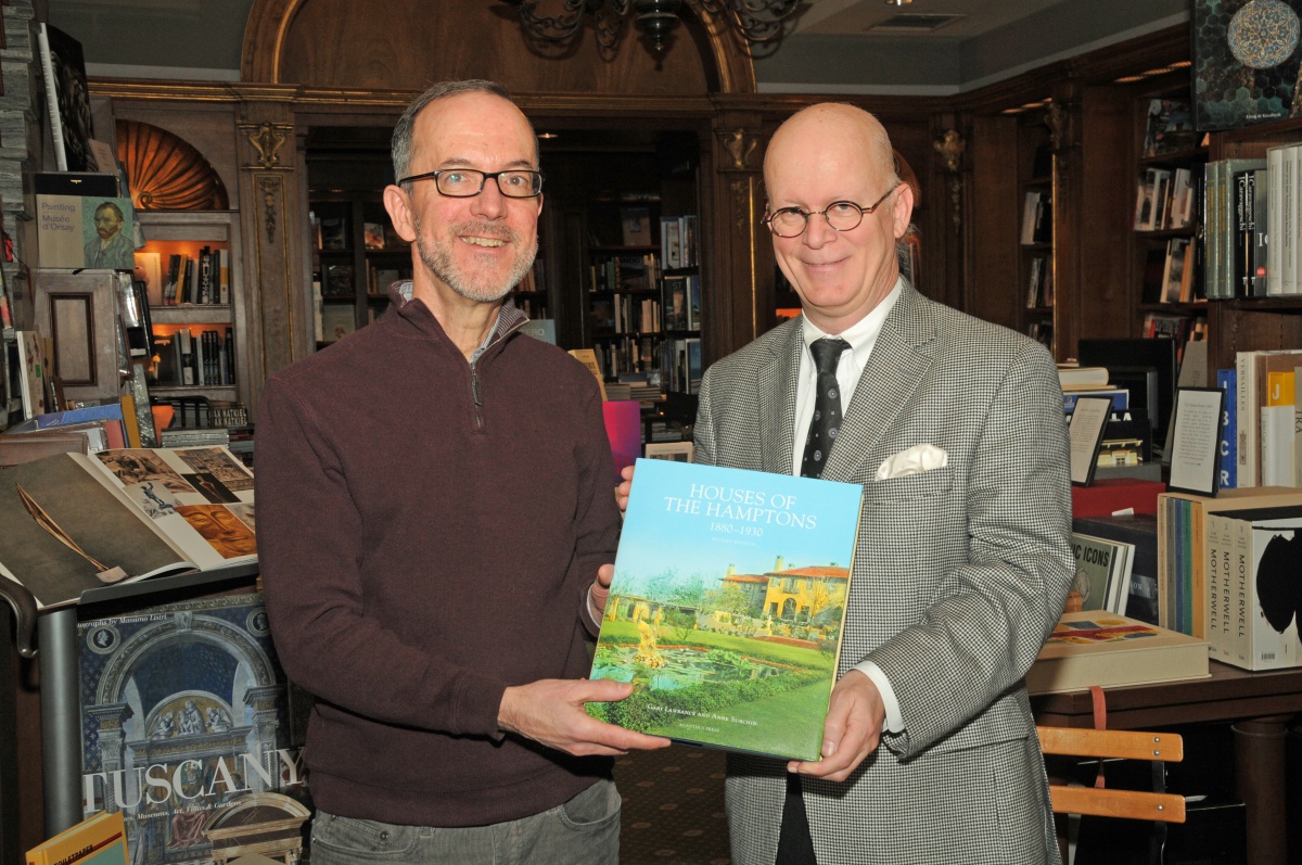 Rizzoli Book Store general manager Gary McElroy with "Houses of the Hamptons" co-author Gary Lawrance