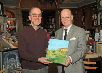 Rizzoli Book Store general manager Gary McElroy with 