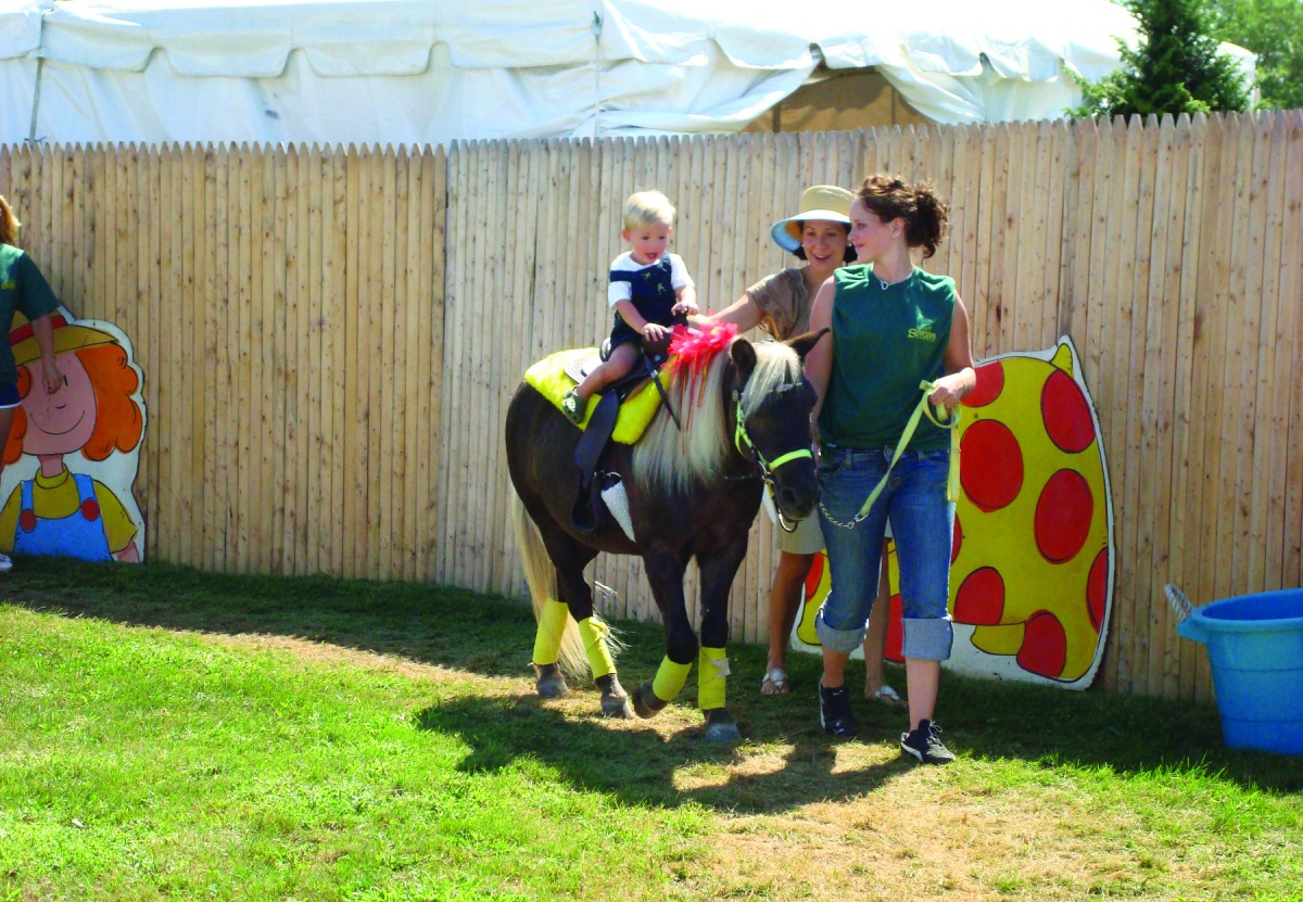 Pony ride at the Hampton Classic Horse Show.