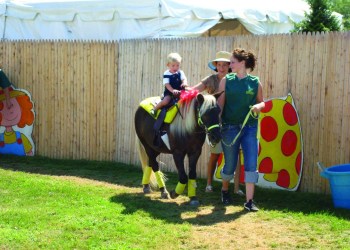 Pony ride at the Hampton Classic Horse Show.