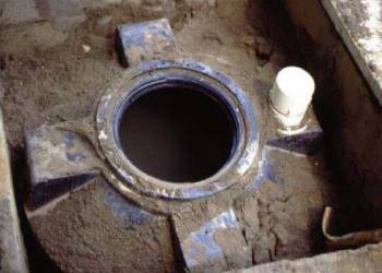 A septic tank being installed. Photo credit: epa.gov