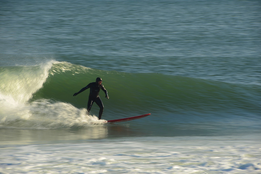 Surfer off Meadow Lane