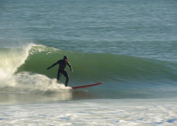 Surfer off Meadow Lane