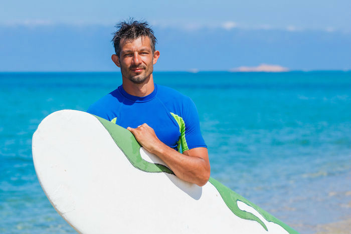 attractive surfer