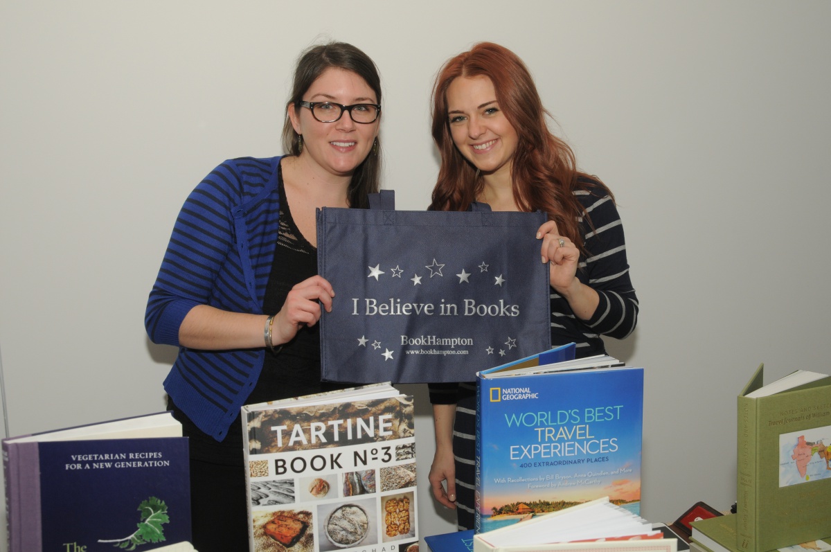 Elizabeth Tupper and Taylor Berry let everyone know that BookHampton believes in books