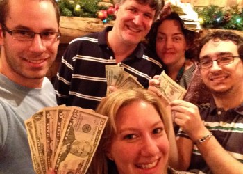 Brendan J. O'Reilly, Dan Koontz, Stacy Dermont, Lee Meyer and Kelly Laffey—victorious at last.