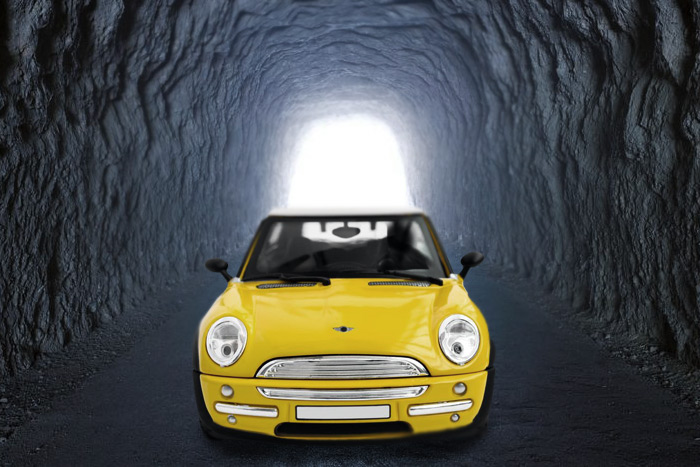tunnel with MINI Cooper
