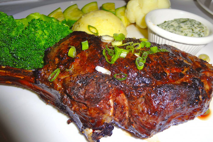 Grilled Bison Cowboy Steak, Photo: Genevieve Horsburgh