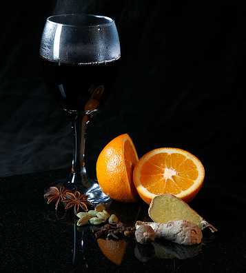 wine and orange crop