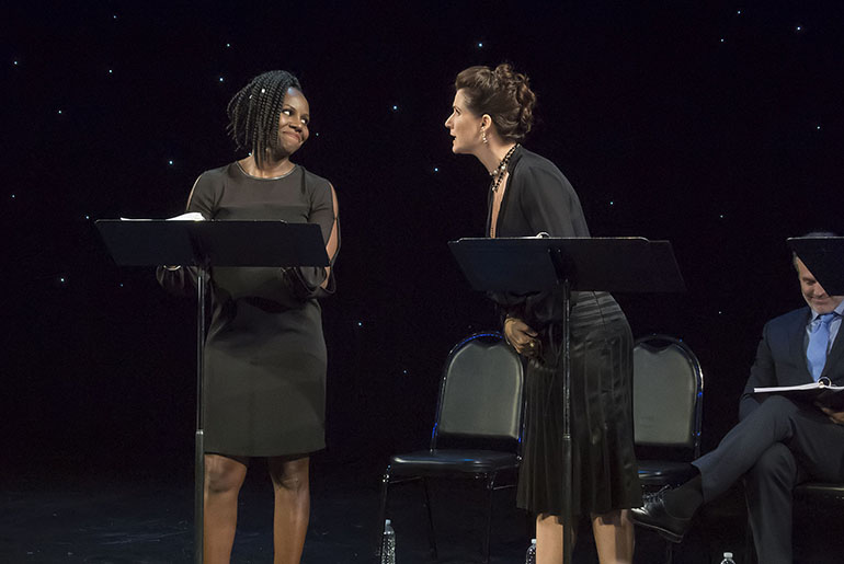 A reading of "The Cocktail Party Effect" during the 2017 New Works Festival at the Bay Street Theater in Sag Harbor, New York on Friday, April 28th, 2017