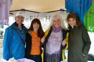 The Ellen Hermanson Foundation Booth - Shirley Ruch, Sara Blue, Kathie Marino and Julie Ratner, co-founder and chairwoman.