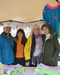 The Ellen Hermanson Foundation Booth - Shirley Ruch, Sara Blue, Kathie Marino and Julie Ratner, co-founder and chairwoman.