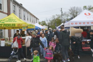 Crowds enjoying East Hampton's 2nd Annual Spring Street Fair!