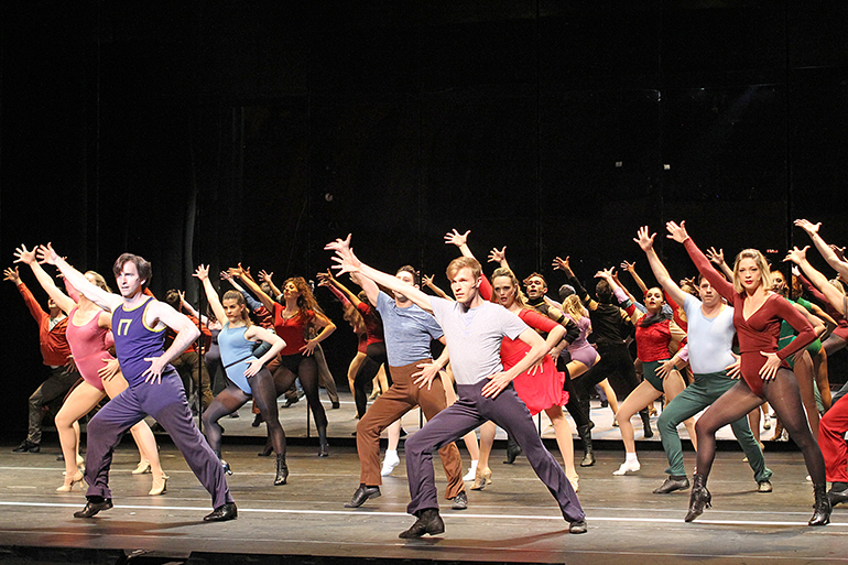 The opening number performed by the company of 'A Chorus Line'