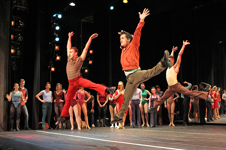 The opening number performed by the company of 'A Chorus Line'