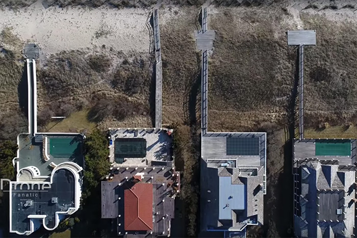 Hamptons mansions via drone