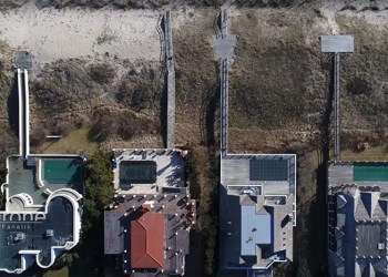 Hamptons mansions via drone