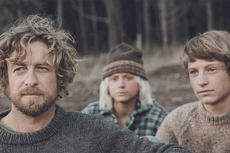 L-R: Simon Baker as Sando, Ben Spence as Loonie, Samson Coulter as Pikelet, Photo: FilmRise