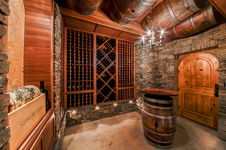 Traditional style Joseph & Curtis wine cellar