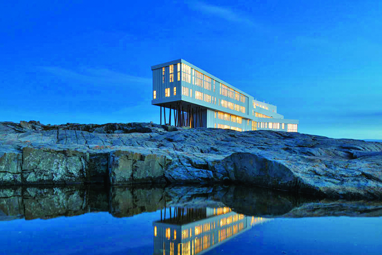Fogo Island Inn, located on Fogo Island, Canada