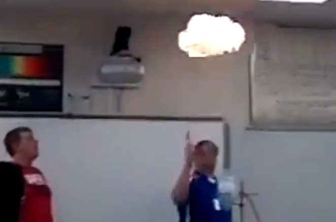 Science teacher fire fail