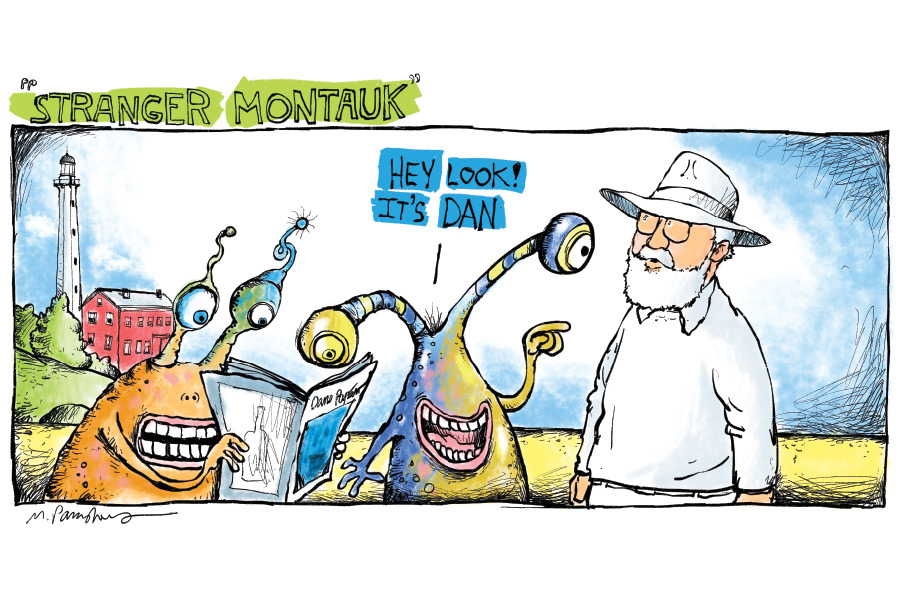 Stranger Things Montauk cartoon by Mickey Paraskevas