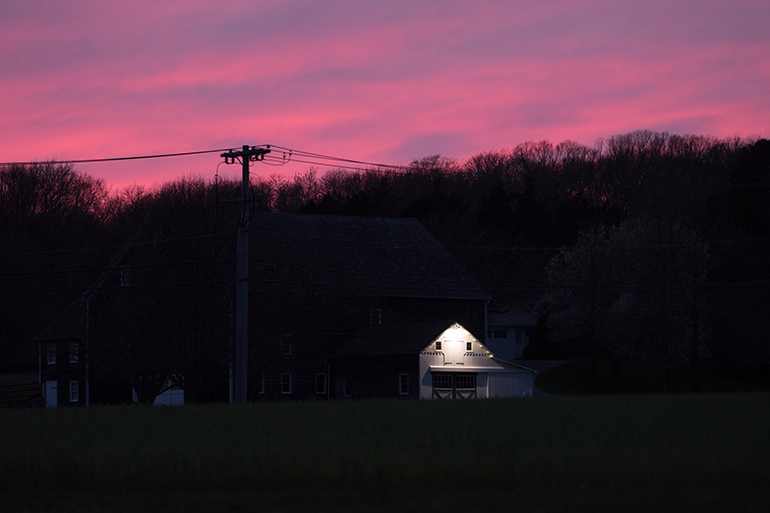 "Barn at Dusk" by Christopher Foss, 2MM Fine Art