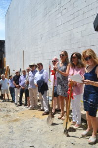 The community joined together for the groundbreaking ceremony