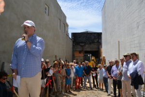 Sag Harbor Partnership President Nick Gazzolo says a few words